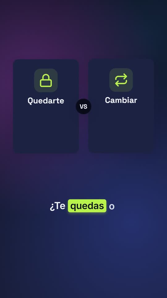 Comparación: quedarte o cambiar de puerta